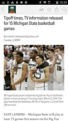 MSU Hoops android App screenshot 5